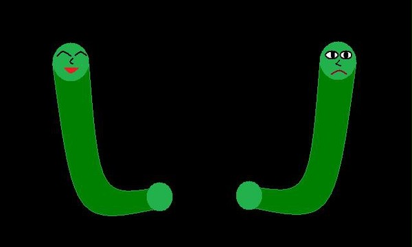 笑うヘビと笑わないヘビ