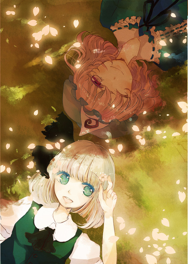 桜の下で