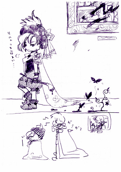 いたずら姫と王様の絵