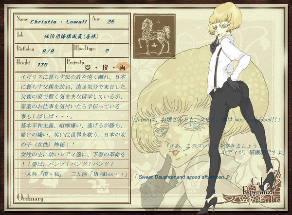 【ぴく文士】Christie・Lowell【一般】