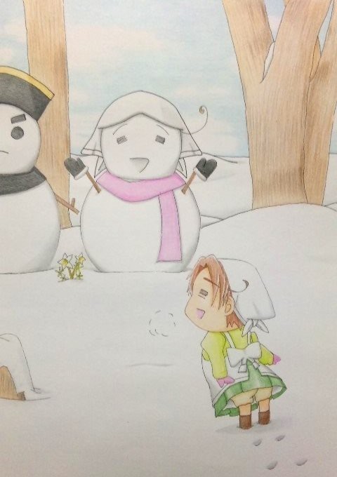ちびたりあと雪だるま