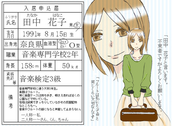 【ぴくメゾン】田中 花子【住人】※5/29コメ返信