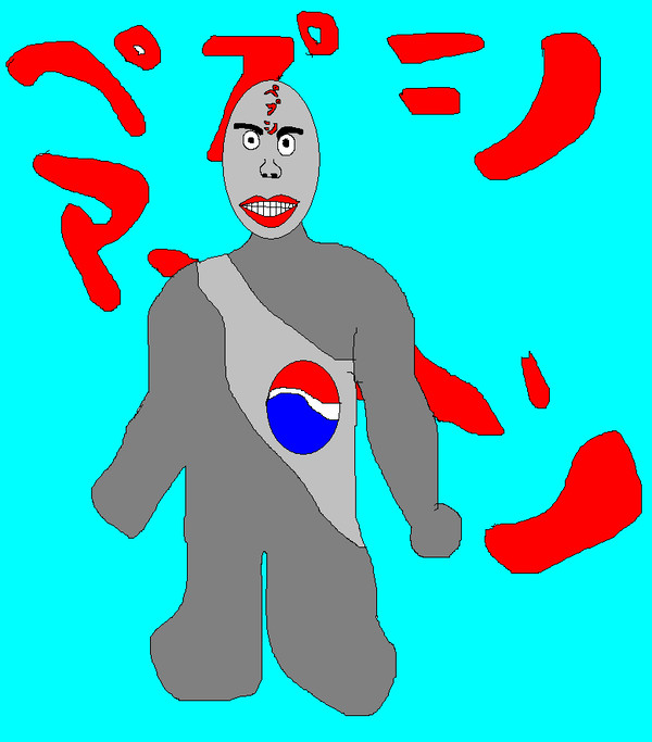 ペ○シマンに顔を描いて、体を適当にしてみた。