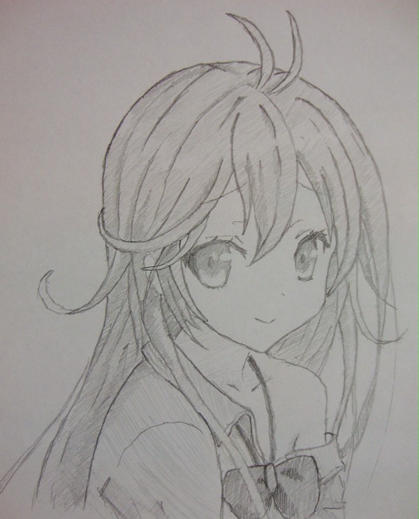 エリオ 電波女と青春男 鉛筆描き