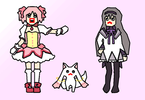 魔法少女をGOLDEN EGGSっぽく描いてみた