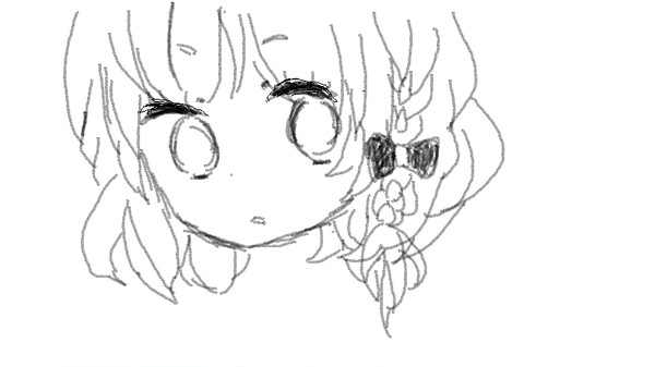 下描き...