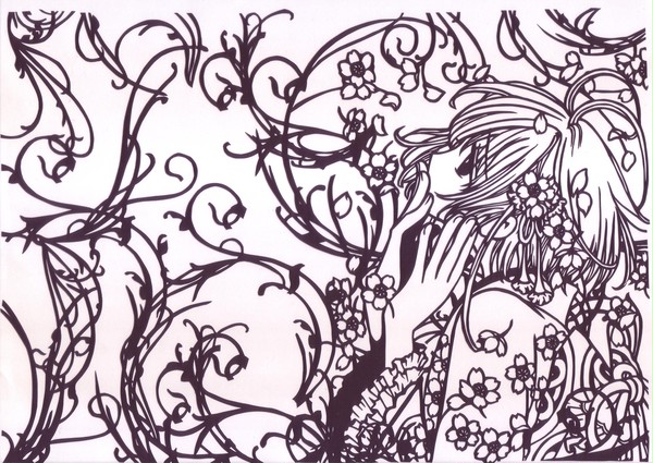 さくら　切り絵