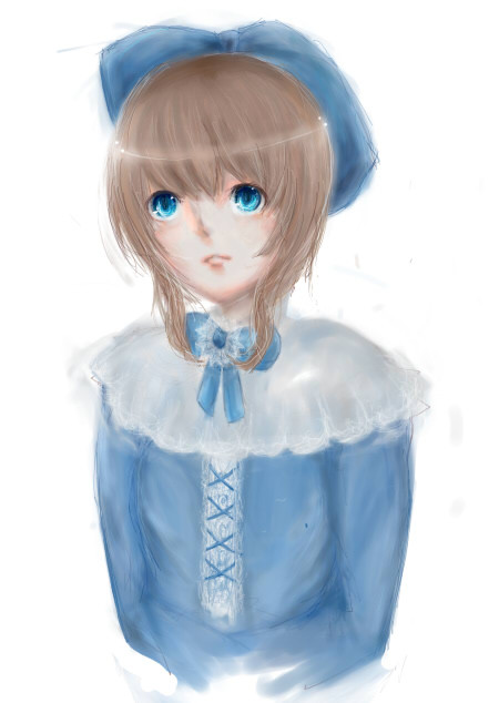 青い子