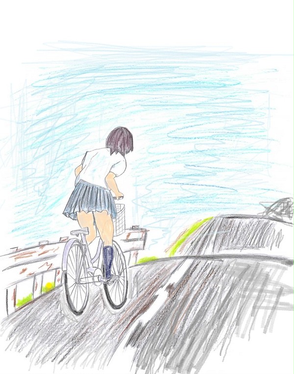 自転車　少女