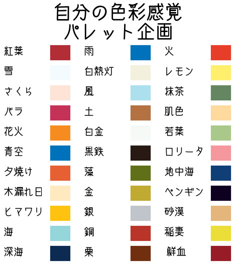 色彩感覚パレット