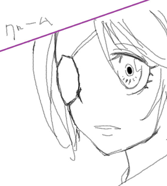クローム髑髏（下書き）