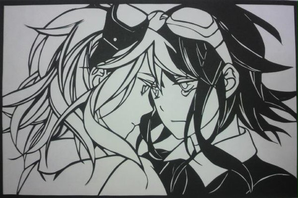 切り絵　モザイクロール