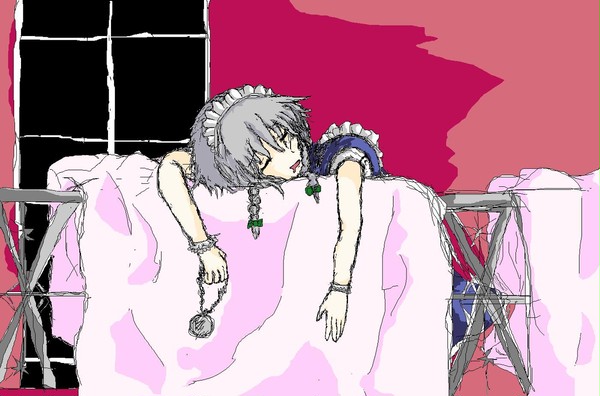 瀟洒なメイドも干した布団には勝てない。