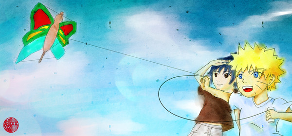 Flying a kite