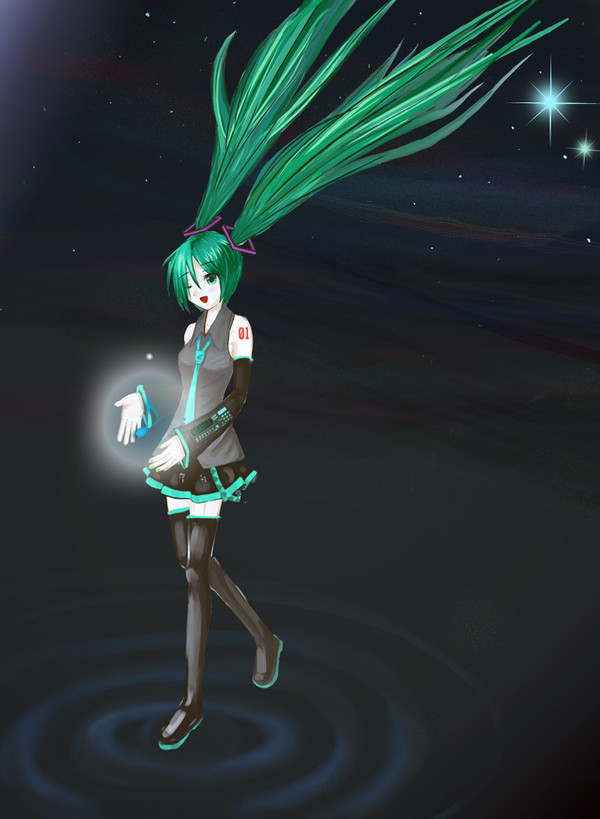 初音さんを描いてみた(合作)