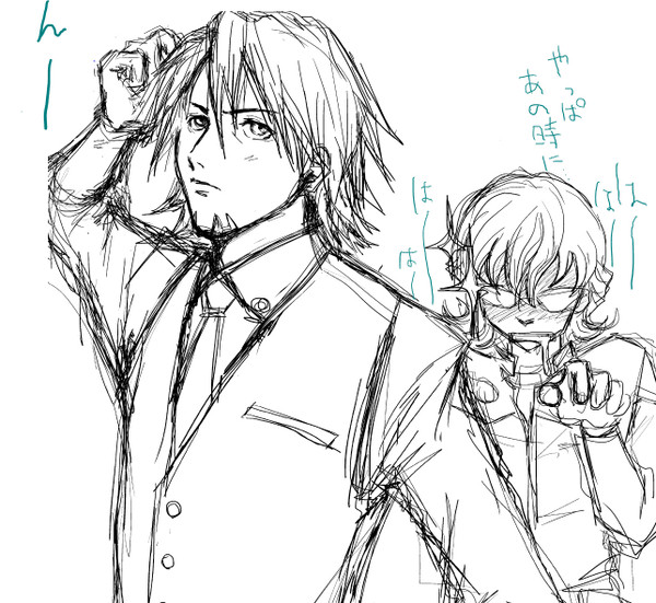 タイバニ９話に萌えたのでうっかり殴り描きした兎虎的落書き