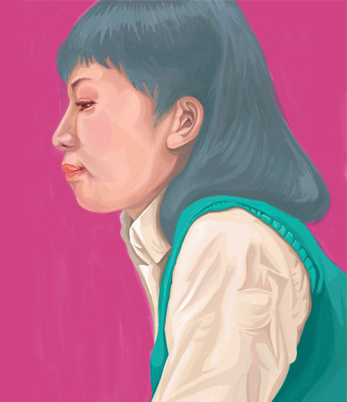 横顔。
