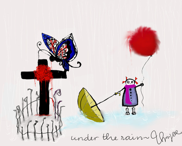 under the rain