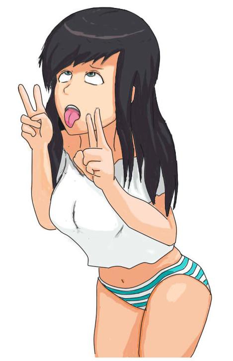 アヘ顔ダブルピース