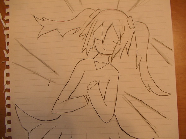 ノートに描いたミクらしきもの