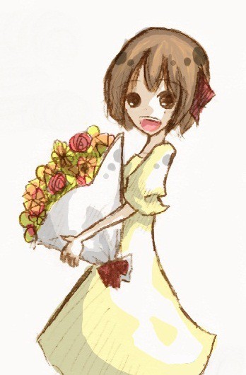 両手いっぱいの花束を。