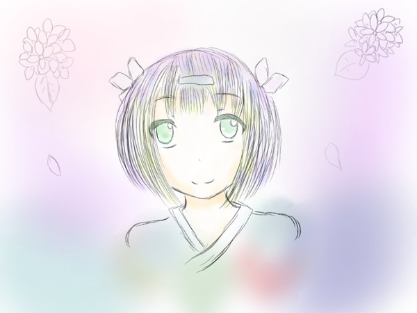 紫陽花　（お花の擬人化part 1）