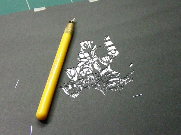 切り絵 過程