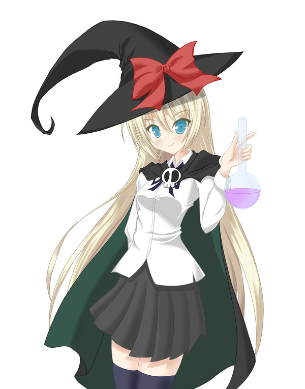 魔女っ娘(?)描いてみた。