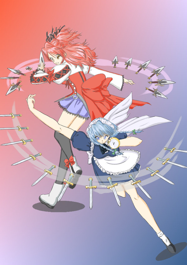 ナイフ投げコンビ