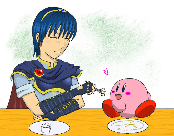 ケーキ1ホールを仲良く半分こ