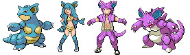 ニドクイン&ニドキング擬人化