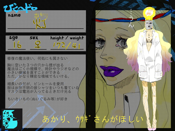 【ぴくヘドロ】灯【登場人物】