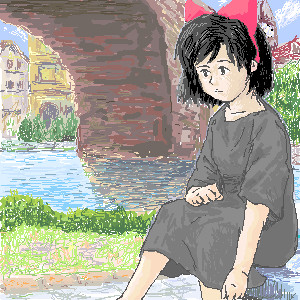 水辺の女の子