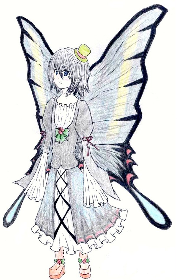 カラスアゲハ　擬人化