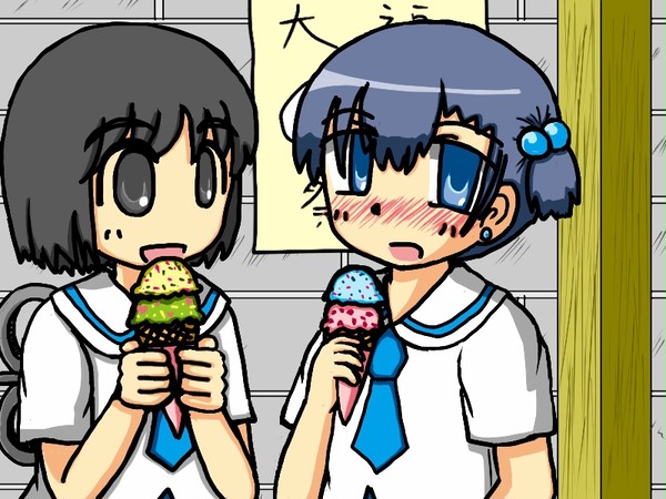 夏の学校帰り。
