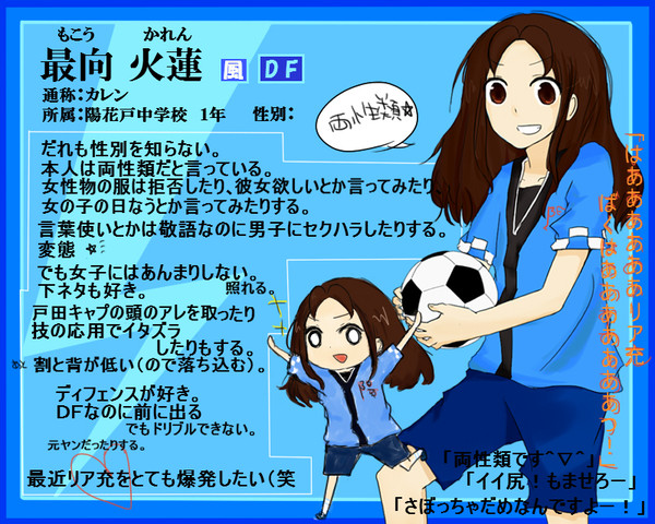 【絵師イナイレ化】最向火蓮【よかと】