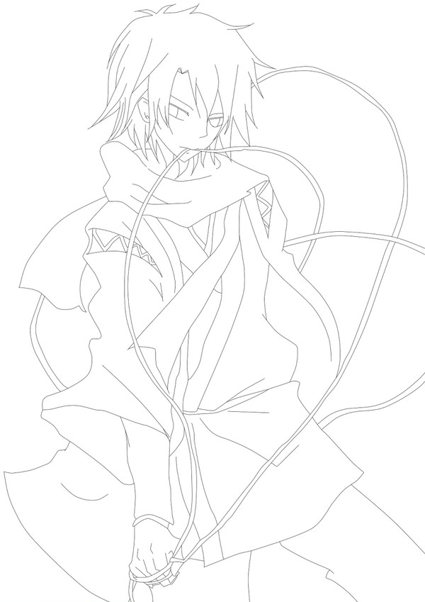 【塗り絵】首無