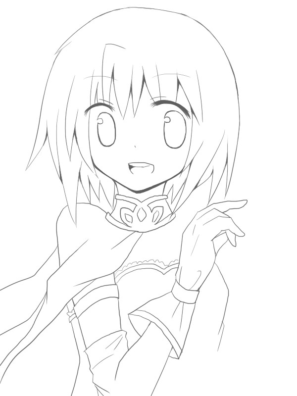 美樹さやかちゃん 線画