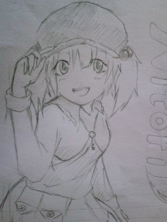 河城にとり☆かいてみた(´・ω・｀)