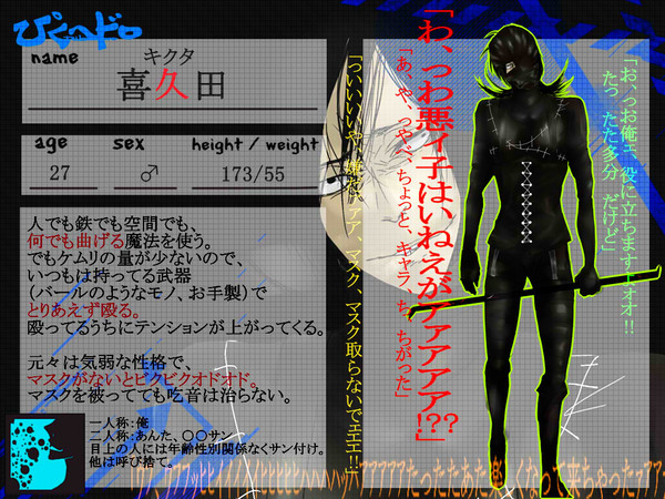 【ぴくヘドロ】喜久田【登場人物】