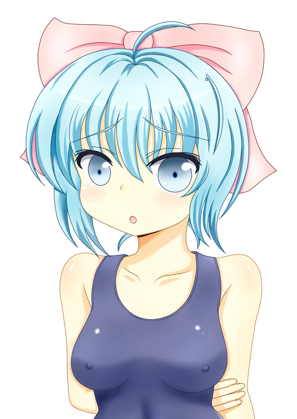 恥らってるように見えなくもない女の子。