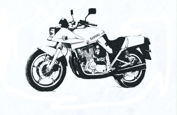 スズキの「GSX750S 刀」ﾍﾞﾀ入れ完成♪