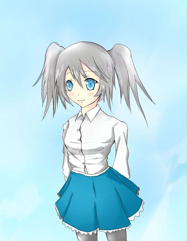 黒髪ツインテの女の子