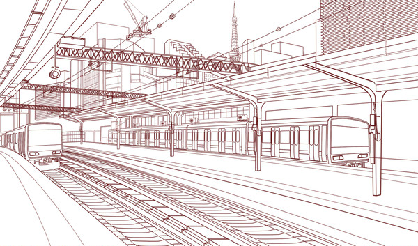 駅の線畫