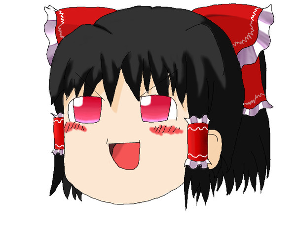 【手抜き風乙】ゆっくり霊夢を描いてみた