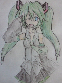 ミク描いてみた