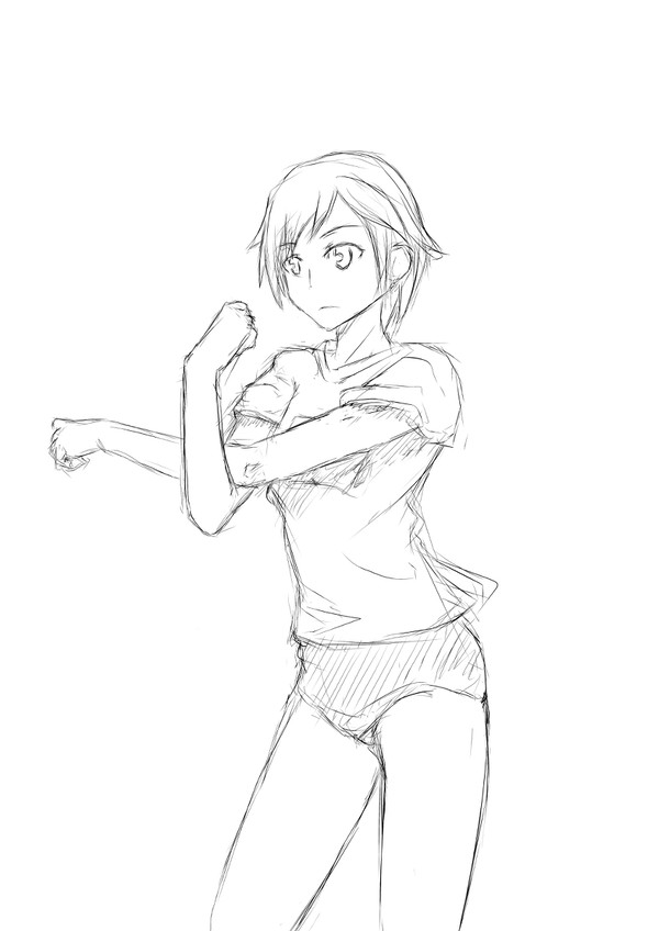 ペンタブ線画練習中・・・
