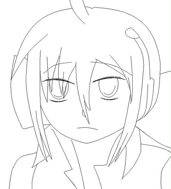 線画（？）の弱音さん