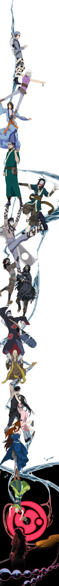 【手描き】NARUTO 霧隠れ+αでデュラEDパロ原画