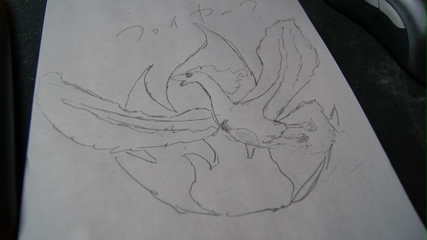 ファイヤー？　ラフ絵